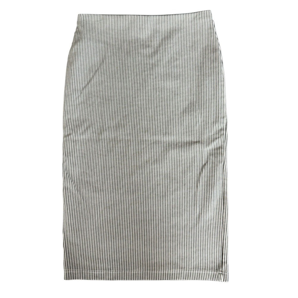 Sanctuary Houndstooth Pencil Skirt Black White Midi Skirt Size M Office Career